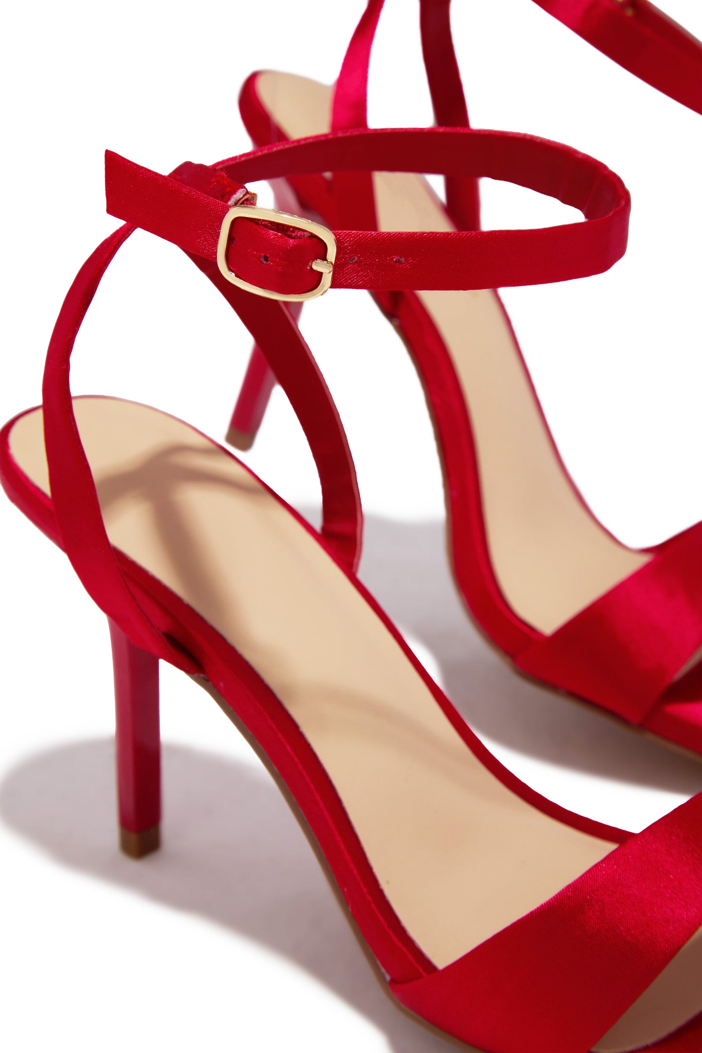 Nora Single Sole Heels - Red