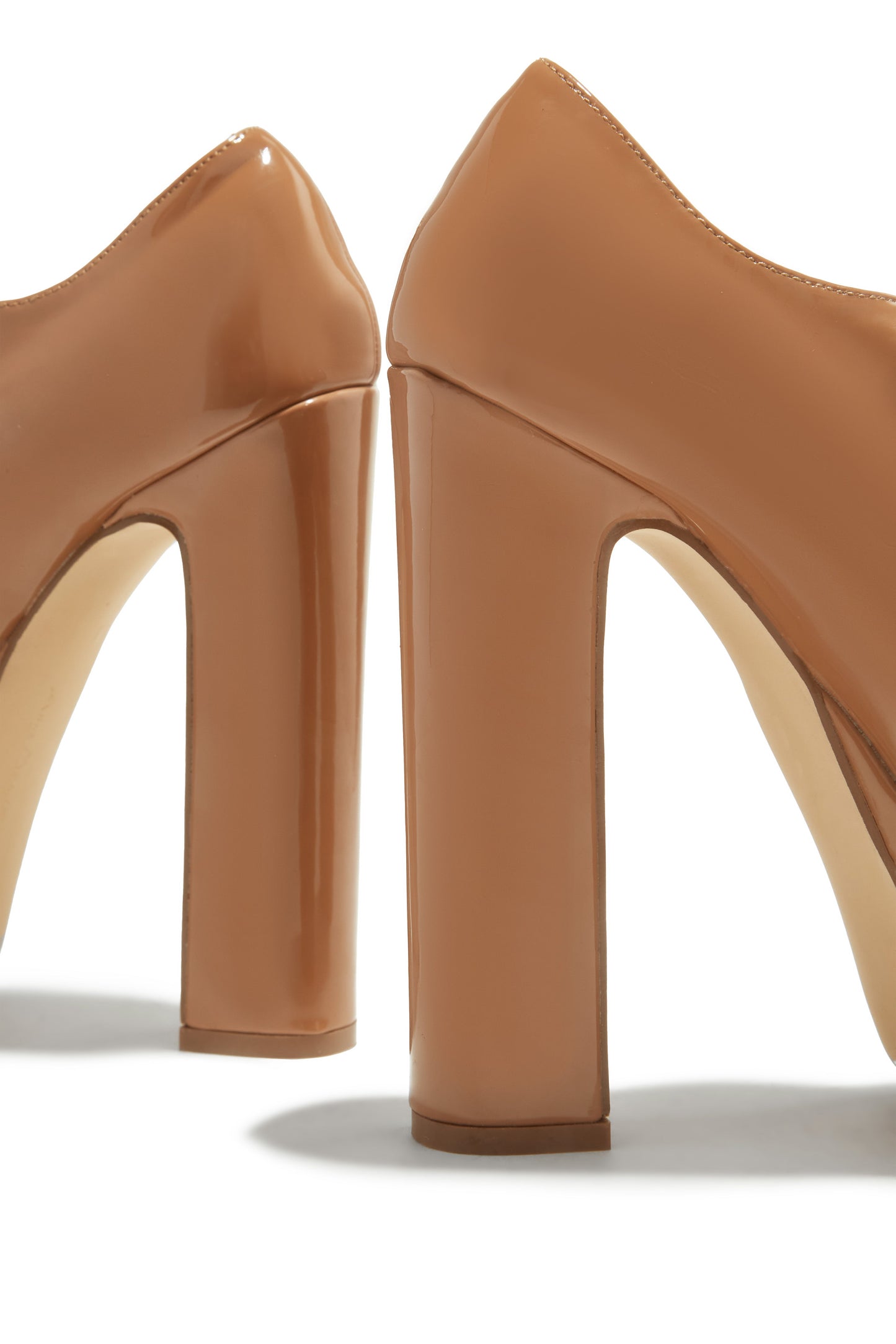 Bella Platform Block Heels - Camel