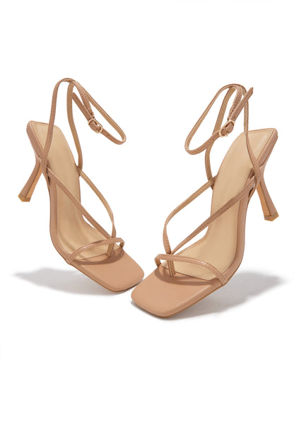 Eren Ankle Strap Heels - Nude
