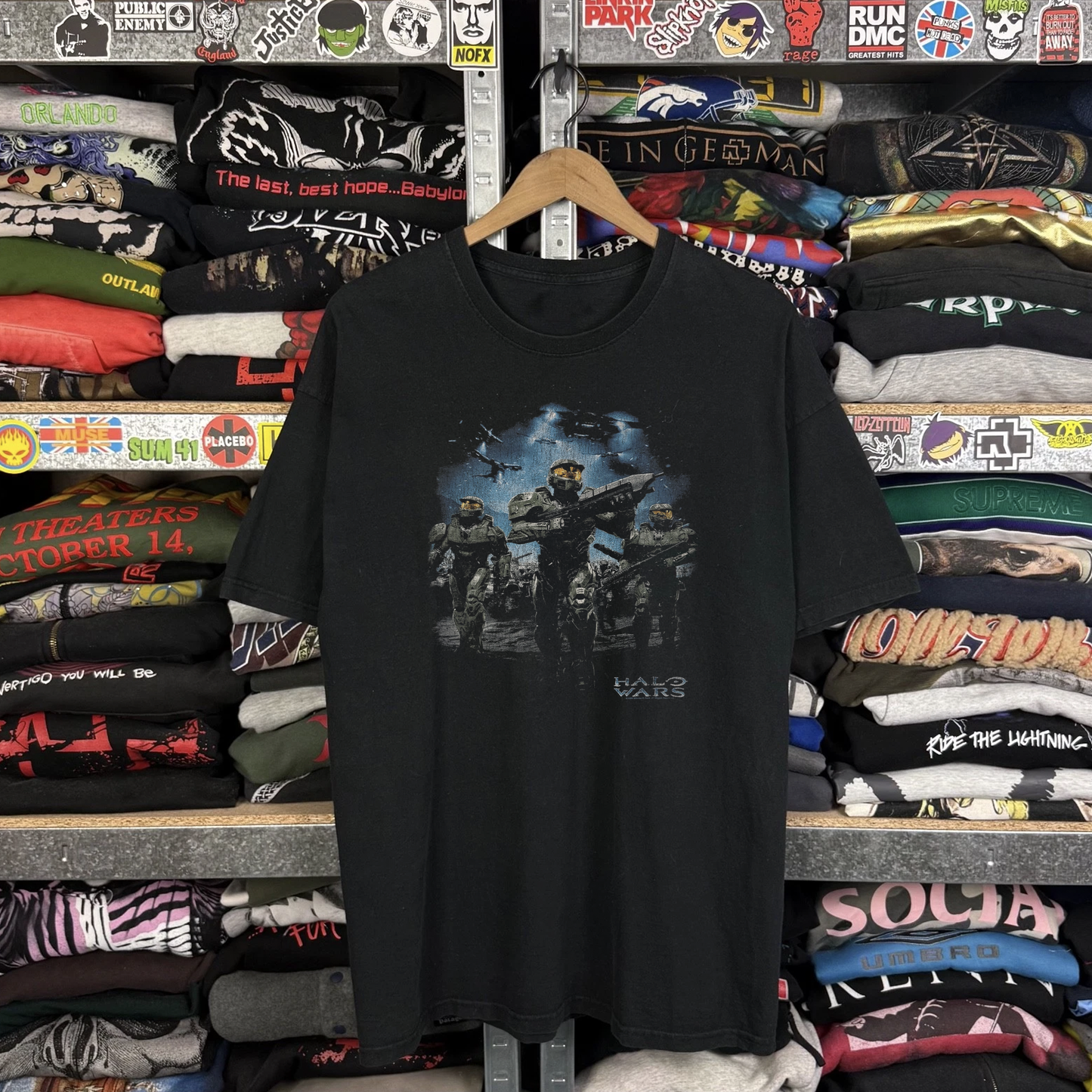 Rare Halo Wars Washed Black Tee