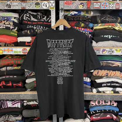 2003 Deftones Skull Tour Washed Black Tee