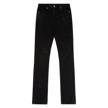 Olivier Black Paint Denim