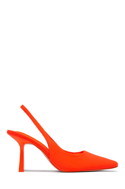 Caria Slingback Pumps - Orange