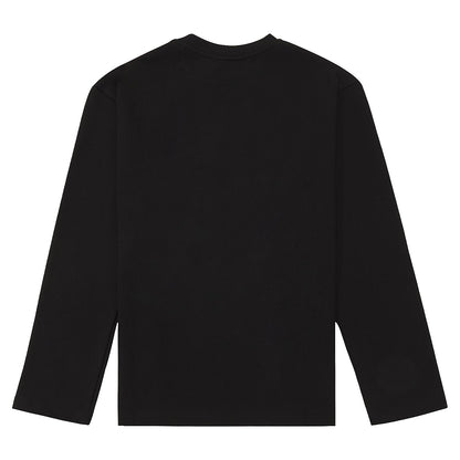Oversized Logo L/S Tee | Black