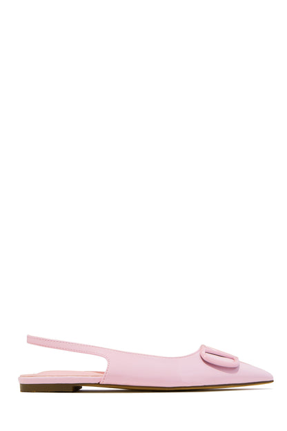 Violet Slingback Flats - Pink