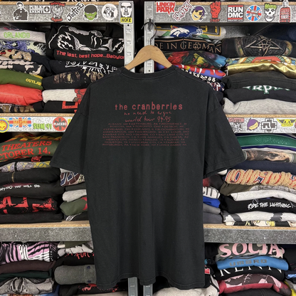 94-95 The Cranberries No Need To Argue Washed Black Tee