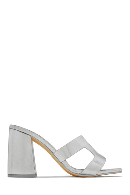 Bianka Block Mid Heels - Natural
