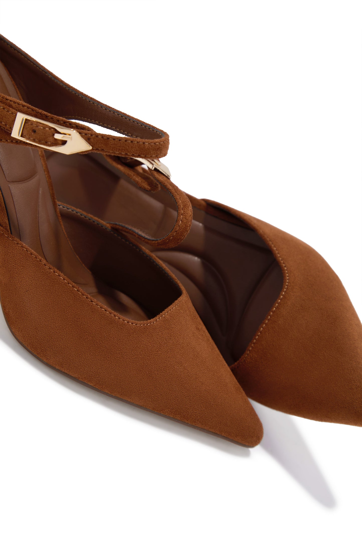Kaley Mule Heel Pumps - Tan
