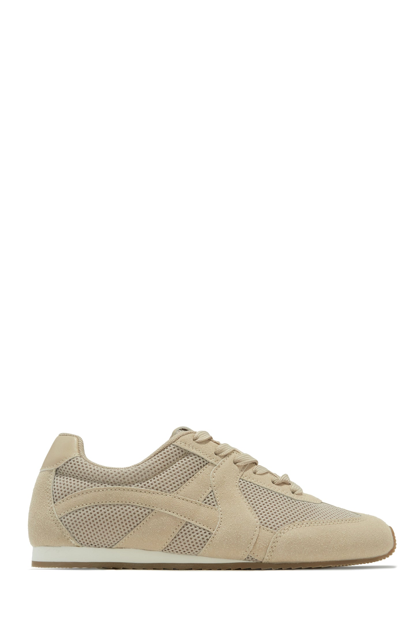 Downtown Stroll Lace Up Sneakers - Taupe