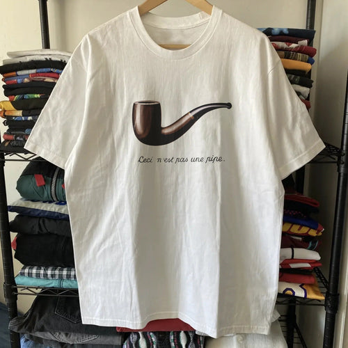 This Is Not A Pipe Washed White T-Shirt