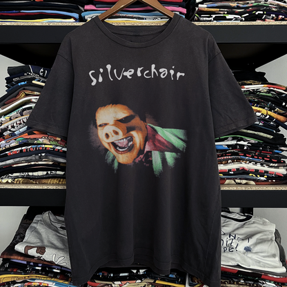 95 Silver Chair Pig Face Tour Tee Washed Black Tee