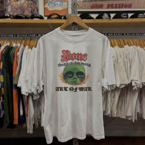 Rare Bone Thugs 'N' Harmony Art Of War Washed White Tee
