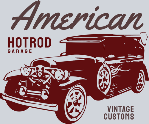 American Hot Rod 1 - STK00228 (DTF Transfers)