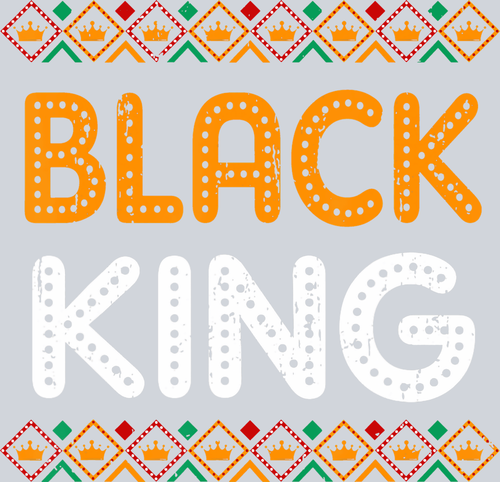 Black King Orange And White - STK00833 (DTF Transfers)