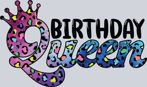 Birthday Queen Leopard - STK00572 (DTF Transfers)