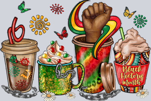 Black History Month Coffee Cups - STK00794 (DTF Transfers)