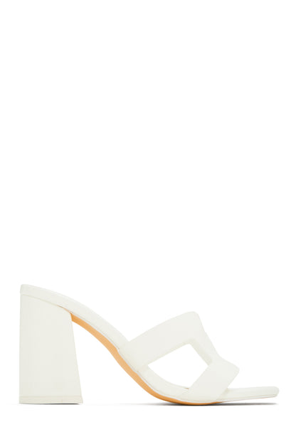 Bianka Block Mid Heels - Natural
