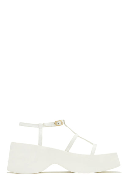 Beach Trip Flat Platform Sandals - Pink