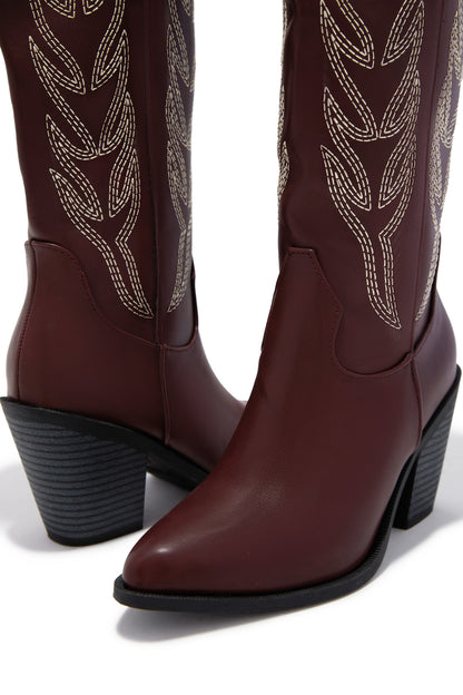 Exclusive Performance Cowgirl Boots - Wine
