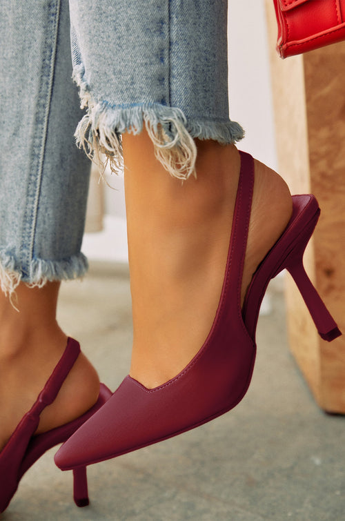 Caria Slingback Pumps - Wine